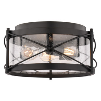 Harrison Three Light Flush Mount in Matte Black (63|C0359)