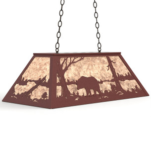 Bear At Lake Six Light Pendant in Rust (57|67334)