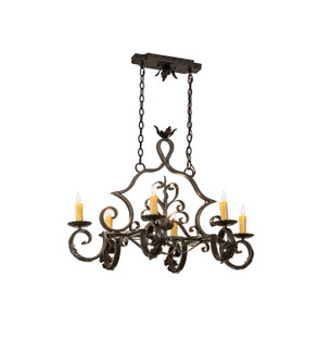 Rosalie Six Light Chandelier in Bronze (57|300209)