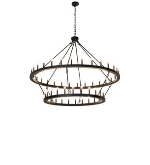 Loxley LED Chandelier in Black Satin Wrought Iron (57|299045)
