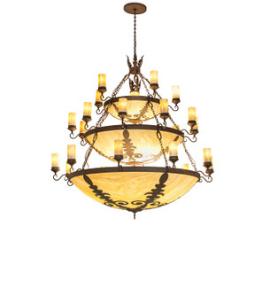 Castellum 43 Light Chandelier in Rustic Iron (57|292119)
