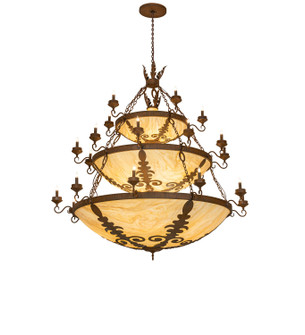 Castellum 43 Light Chandelier in Rustic Iron (57|292117)