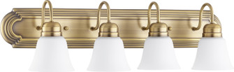 Four Light Vanity in Aged Brass w/ Satin Opal (19|5094480)