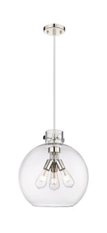 Downtown Urban Three Light Pendant in Polished Nickel (405|4103PLPNG41014CL)