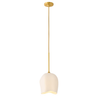 Verity One Light Pendant in Unlacquered Brass (138|FR46307UB)