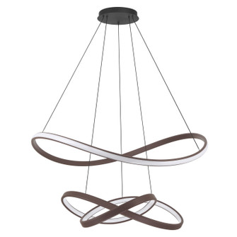 Riley LED Chandelier in Textured Black, Coffee (577|208582A)