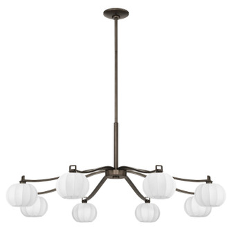 Andon Eight Light Chandelier in Forged Bronze (577|208529A)