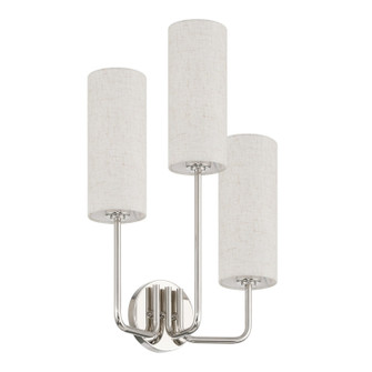 Quinn Three Light Wall Sconce in Polished Nickel (577|208304A)