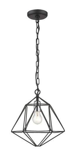 Geo One Light Pendant in Matte Black + Chrome (224|918MPMBCH)