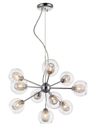 Auge Ten Light Chandelier in Chrome (224|90510C)