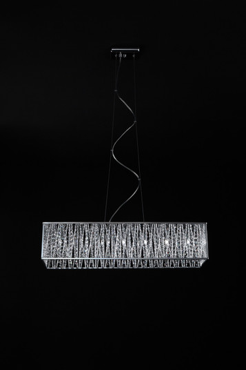 Terra Seven Light Linear Chandelier in Chrome (224|872CH34)