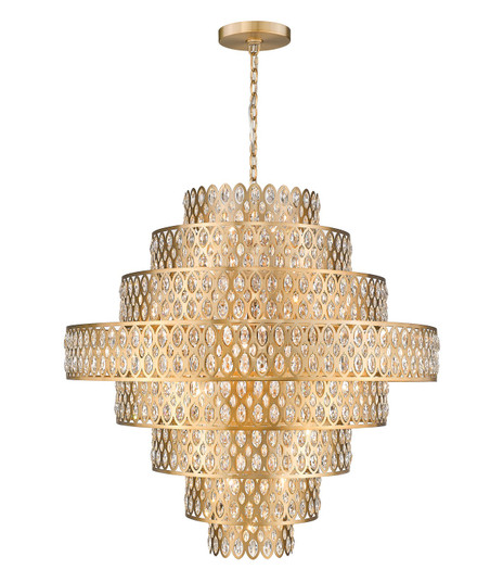 Dealey 25 Light Chandelier in Heirloom Brass (224|822P45HB)