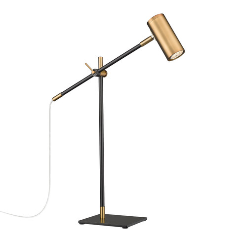 Calumet One Light Table Lamp in Matte Black / Olde Brass (224|814TLMBOBR)
