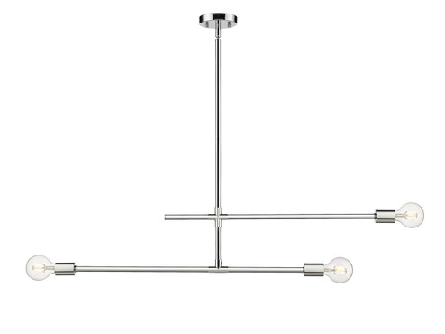 Modernist Three Light Chandelier in Chrome (224|7313CH)
