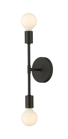Modernist Two Light Wall Sconce in Matte Black (224|7312SMB)