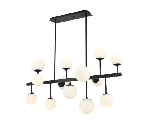 Midnetic 13 Light Linear Chandelier in Matte Black (224|73013LMB)