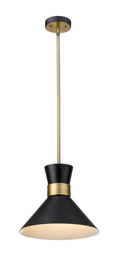 Soriano One Light Pendant in Matte Black / Heritage Brass (224|728P13MBHBR)