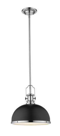 Melange One Light Pendant in Matte Black + Chrome (224|725P12MBCH)