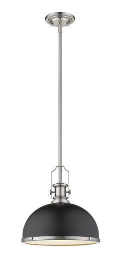 Melange One Light Pendant in Matte Black + Brushed Nickel (224|725P12MBBN)