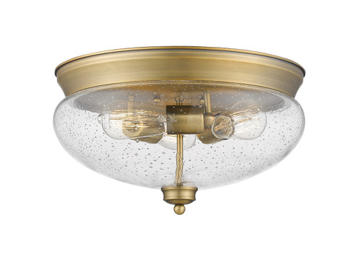 Amon Three Light Flush Mount in Heritage Brass (224|722F3HBR) Amon Three Light Flush Mount in Heritage Brass (224|722F3HBR)