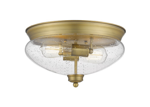 Amon Two Light Flush Mount in Heritage Brass (224|722F2HBR)