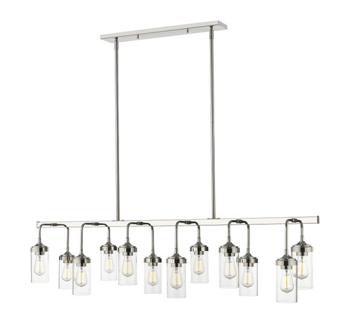 Calliope 12 Light Linear Chandelier in Polished Nickel (224|61712LPN)