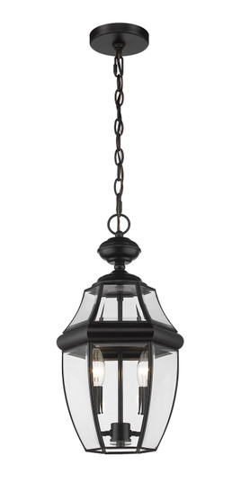 Westover Two Light Outdoor Chain Mount Ceiling Fixture in Black (224|580CHMBK)