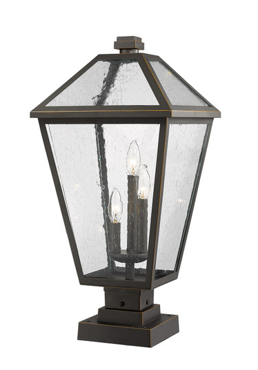 Talbot Three Light Outdoor Pier Mounted Fixture in Oil Rubbed Bronze (224|579PHXLSSQPMORB)