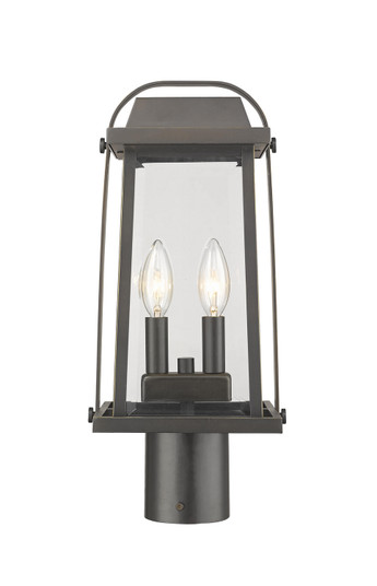 Millworks Two Light Outdoor Post Mount Fixture in Oil Rubbed Bronze (224|574PHMRORB)