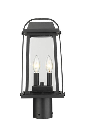 Millworks Two Light Outdoor Post Mount Fixture in Black (224|574PHMRBK)