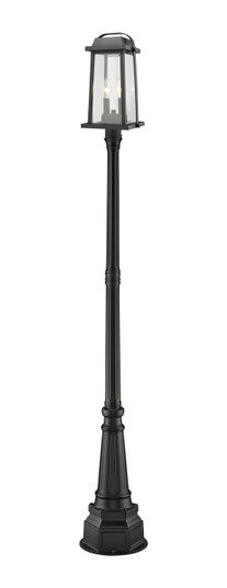 Millworks Two Light Outdoor Post Mounted Fixture in Black (224|574PHMR564PBK)