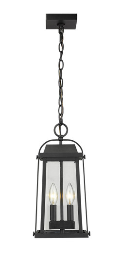 Millworks Two Light Outdoor Chain Mount Ceiling Fixture in Black (224|574CHMBK)