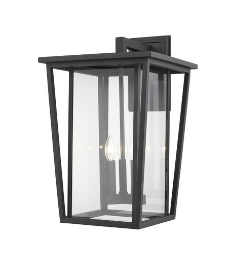 Seoul Three Light Outdoor Wall Light in Black (224|571XLBK)