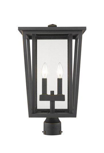 Seoul Two Light Outdoor Post Mount Fixture in Oil Rubbed Bronze (224|571PHBRORB)