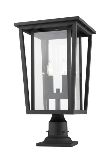Seoul Two Light Outdoor Pier Mounted Fixture in Black (224|571PHBR533PMBK) Seoul Two Light Outdoor Pier Mounted Fixture in Black (224|571PHBR533PMBK)