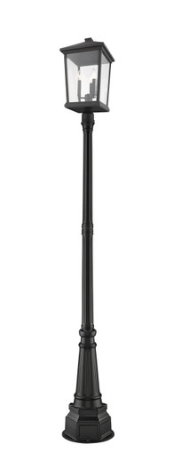 Beacon Three Light Outdoor Post Mounted Fixture in Black (224|568PHXLR564PBK)