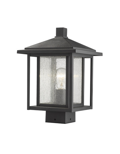 Aspen One Light Outdoor Post Mount Fixture in Black (224|554PHMSBK)