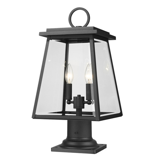Broughton Two Light Outdoor Pier Mounted Fixture in Black (224|521PHMR533PMBK)