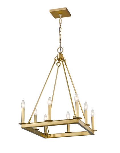 Barclay Eight Light Chandelier in Olde Brass (224|482S820OBR)