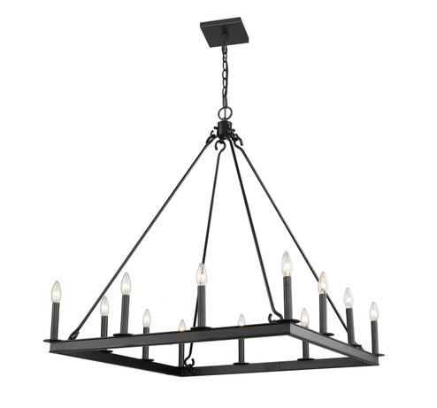 Barclay 12 Light Chandelier in Matte Black (224|482S12MB)