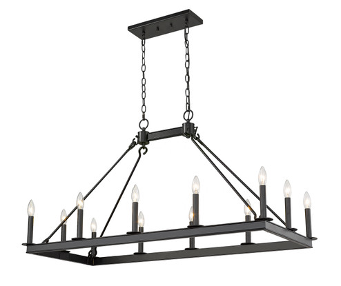 Barclay 12 Light Linear Chandelier in Matte Black (224|48212LMB)