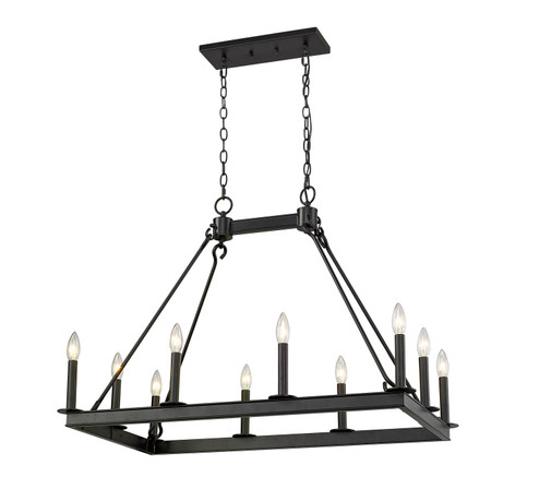 Barclay Ten Light Linear Chandelier in Matte Black (224|48210LMB)