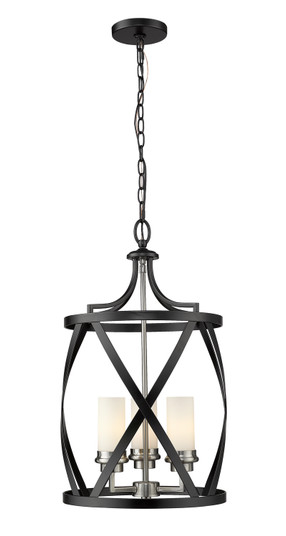 Malcalester Three Light Pendant in Matte Black / Brushed Nickel (224|481P14MBBN)