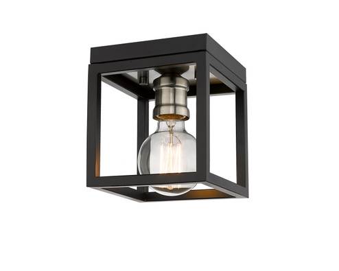 Kube One Light Flush Mount in Matte Black + Brushed Nickel (224|480F1MBBN)