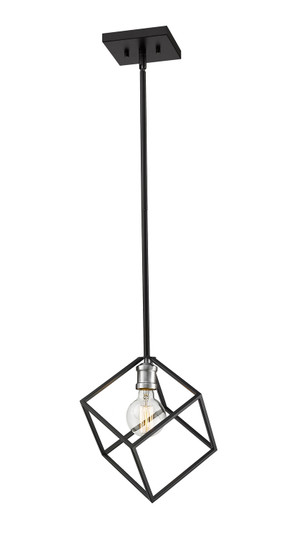 Vertical One Light Pendant in Matte Black + Brushed Nickel (224|478P11MBBN)