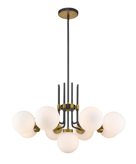 Parsons Nine Light Chandelier in Matte Black / Olde Brass (224|4779MBOBR)