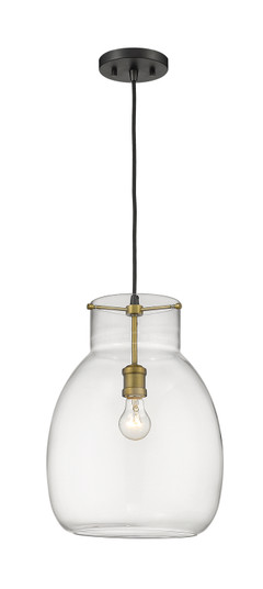 Bella One Light Pendant in Matte Black + Olde Brass (224|476PMBOBR)