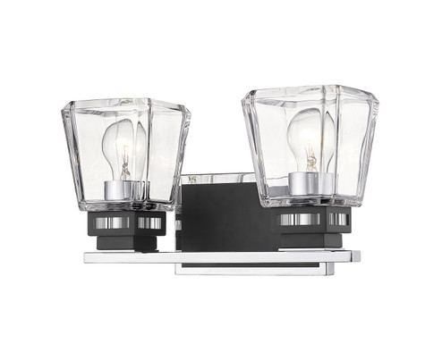 Jackson Two Light Vanity in Chrome + Matte Black (224|4742VCHMB)