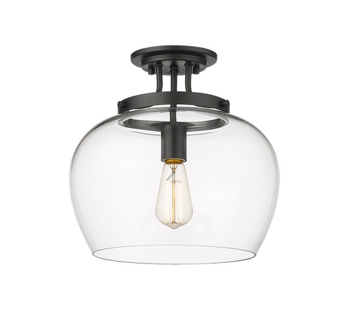 Joliet One Light Semi Flush Mount in Matte Black (224|473SF13MB)