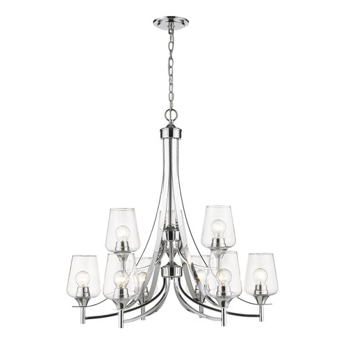 Joliet Nine Light Chandelier in Chrome (224|4739CH) Joliet Nine Light Chandelier in Chrome (224|4739CH)